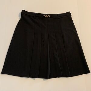 NYC Black A-Line Skirt with Gold Accent